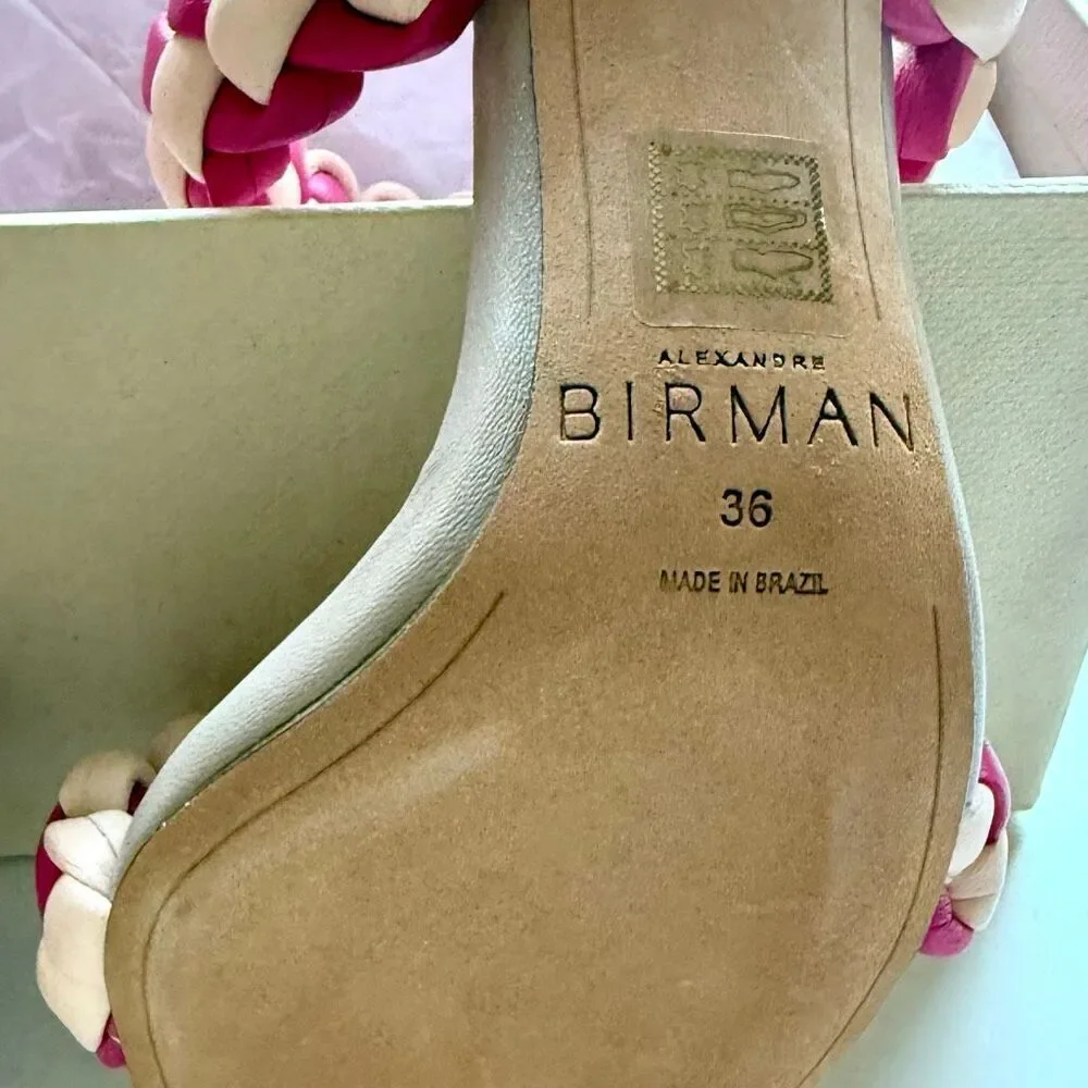 NWT Alexandre Birman Francis 90MM Leather Sandals. Size: 36 (USA size 6)